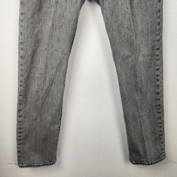 Levi's 501 Snap Button Straight Leg Jeans Size 34x32 Gray - Picture 3 of 8
